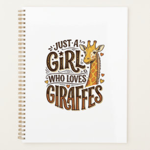Just a Girl Who Loves Giraffes Vintage T-Shirt Des Planner
