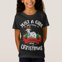 Just A Girl Who Loves Goats And Christmas Santa Ha