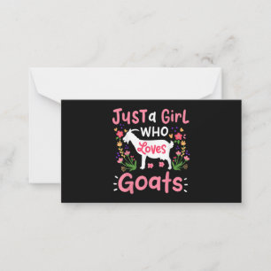 Just A Girl Who Loves Goats Card