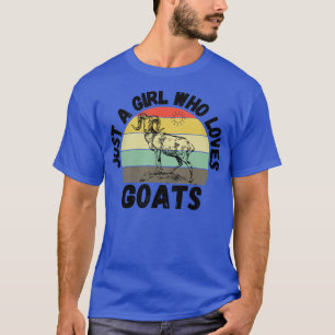 Just A Girl Who Loves Goats Cute Colourful Goat 5 T-Shirt
