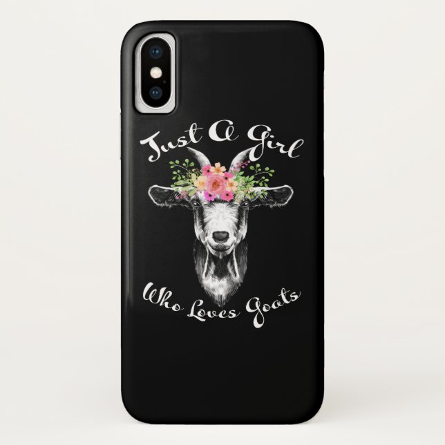 Just a Girl who loves Goats Farmer Women Goat Case-Mate iPhone Case (Back)