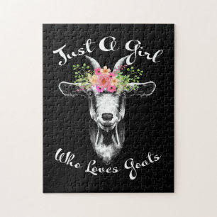 Just A Girl Who Loves Goats Jigsaw Puzzle