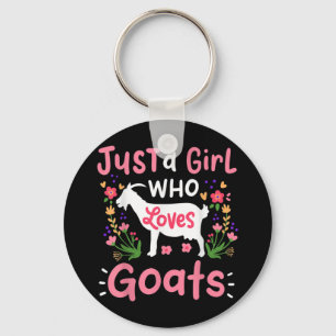 Just A Girl Who Loves Goats Key Ring