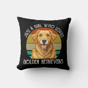 Just A Girl Who Loves Golden Retrievers Cushion