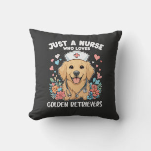 Just a Girl Who Loves Golden Retrievers Dogs Lover Cushion