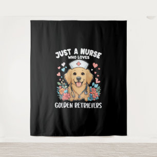 Just a Girl Who Loves Golden Retrievers Dogs Lover Tapestry