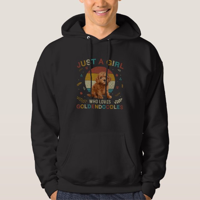 Just A Girl Who Loves Goldendoodles Cute Dog Hoodie (Front)