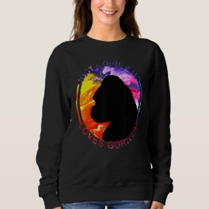 Just A Girl Who Loves Gorillas Silverback Gorilla Sweatshirt