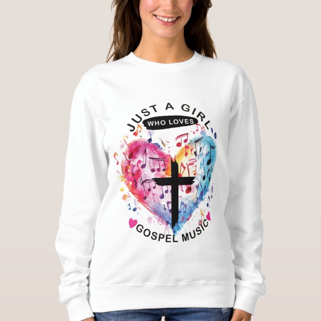 Just a Girl Who Loves Gospel Music(Heart) Shirt (Front)
