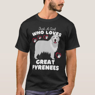 Just A Girl Who Loves Great Pyrenees  Cute Dog Kid T-Shirt
