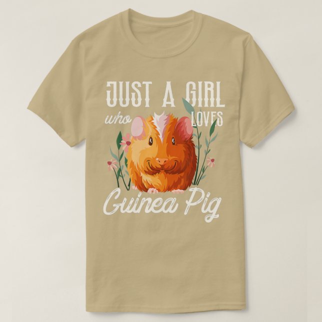 Just A Girl Who Loves Guinea Pigs  - 1  T-Shirt (Design Front)