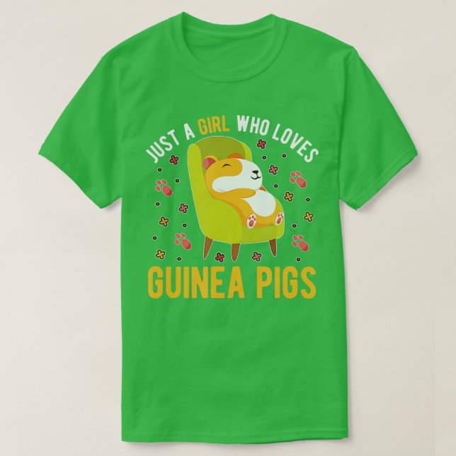 Just A Girl Who Loves Guinea Pigs  - 1  T-Shirt (Design Front)