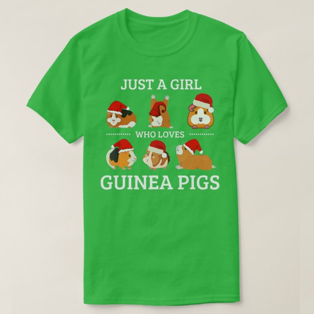 Just A Girl Who Loves Guinea Pigs Cute Guinea Pig  T-Shirt (Design Front)