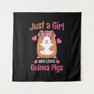 Just A Girl Who Loves Guinea Pigs Cute Guinea Pig Tapestry