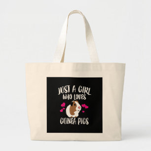 Just A Girl Who Loves Guinea Pigs Guinea Pig Gift Large Tote Bag