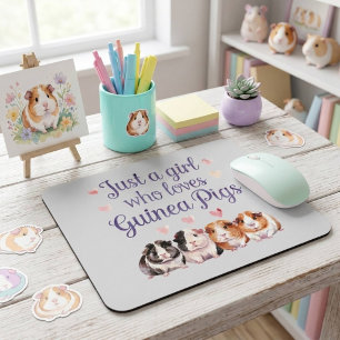 Just a Girl Who Loves Guinea Pigs Guinea Pig Mouse Pad
