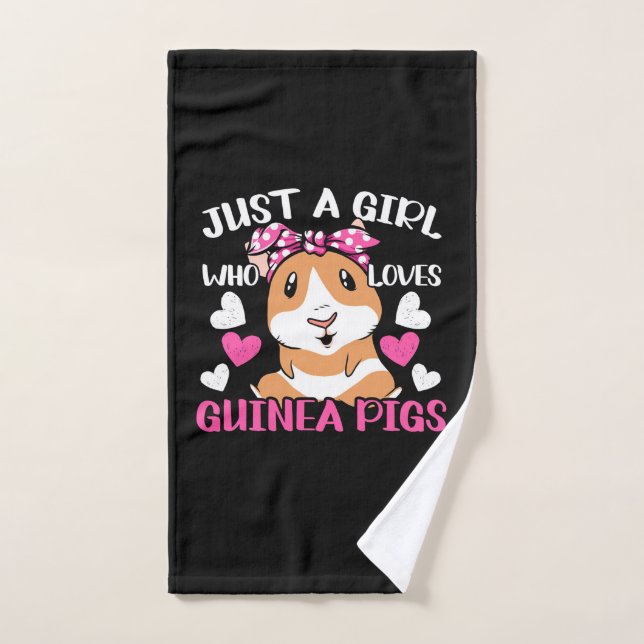 Just A Girl Who Loves Guinea Pigs Hand Towel (Hand Towel)