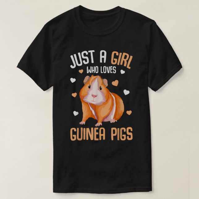 Just a Girl who loves Guinea Pigs Kids Girls Guine T-Shirt (Design Front)
