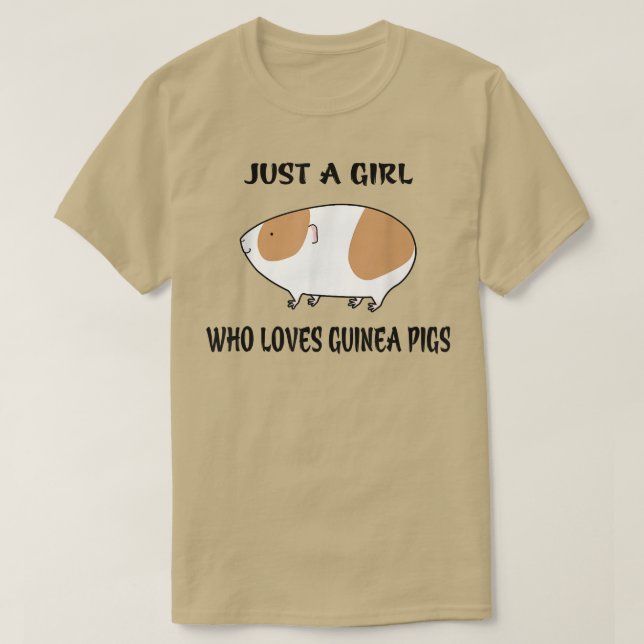 Just A Girl Who Loves Guinea Pigs Lover Mum Girls  T-Shirt (Design Front)