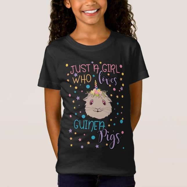 just a girl who loves Guinea Pigs, piggie lover T-Shirt (Front)
