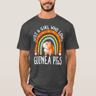 Just A Girl Who Loves Guinea Pigs Rainbow Cute Cav T-Shirt