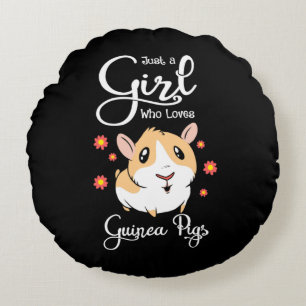 Just A Girl Who Loves Guinea Pigs Round Cushion