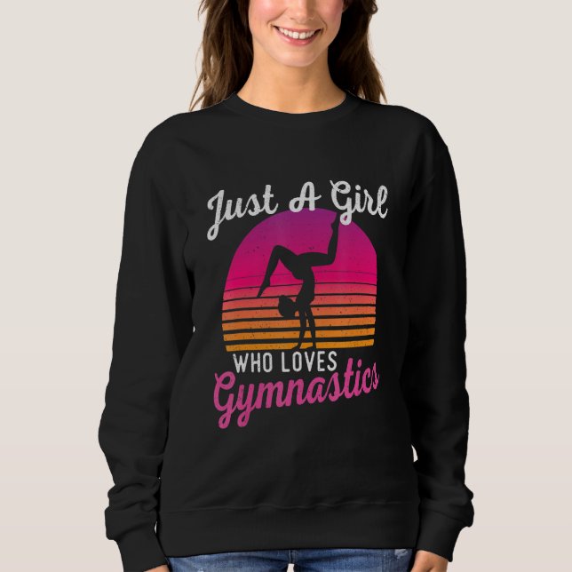 Just A Girl Who Loves Gymnastics - Cheerleader Gym Sweatshirt (Front)