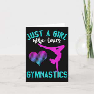 Just A Girl Who Loves Gymnastics Funny Gymnast Quo Card