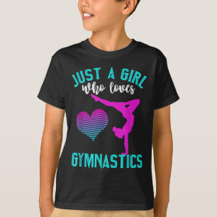 Just A Girl Who Loves Gymnastics Funny Gymnast Quo T-Shirt