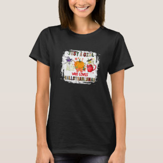 Just a Girl Who Loves Hallothanksmas Halloween Wom T-Shirt
