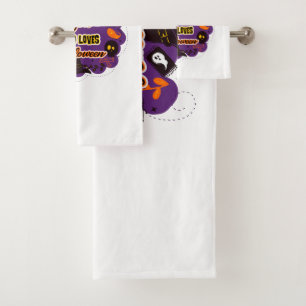 Just A Girl Who Loves Halloween Bath Towel Set