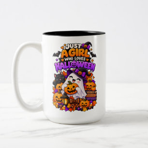 Just a Girl Who Loves Halloween Cute Spooky Mug