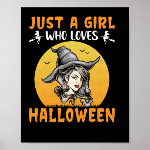 just a girl who loves halloween designs poster