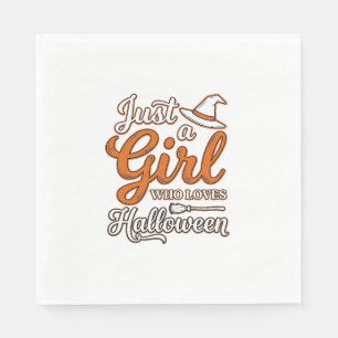 Just a Girl Who Loves Halloween Vector Design_1 Napkin