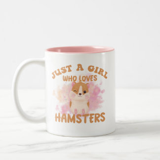 Just a girl who loves hamsters Two-Tone coffee mug