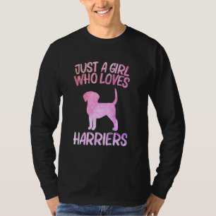 Just A Girl Who Loves Harriers For Women Dog Pup H T-Shirt