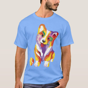 Just A Girl Who Loves Her Corgifunny Colorfull Cor T-Shirt