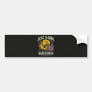Just a Girl Who Loves Her Golden Retriever Bumper Sticker