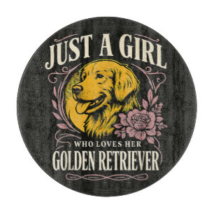 Just a Girl Who Loves Her Golden Retriever Cutting Board