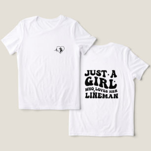 just a girl who loves her Lineman Tri-Blend Shirt