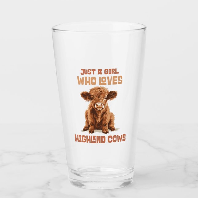Just a girl who loves Highland Cows Glass (Front)