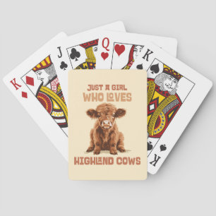 Just a girl who loves Highland Cows Playing Cards