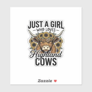 Just A Girl Who Loves Highland Cows Vintage Design