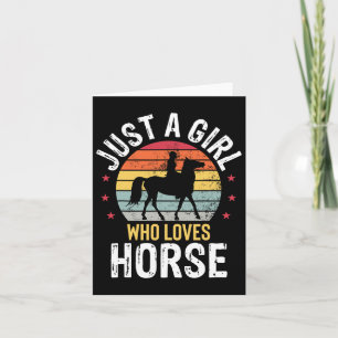 Just A Girl Who Loves Horse Rider Race Horseck Rid Card