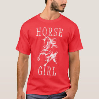 Just A Girl Who Loves Horses Barn Mum Design funny T-Shirt