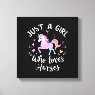 Just A Girl Who Loves Horses Canvas Print