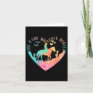 Just A Girl Who Loves Horses Card