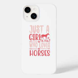 Just A Girl Who Loves Horses Case-Mate iPhone 14 Case