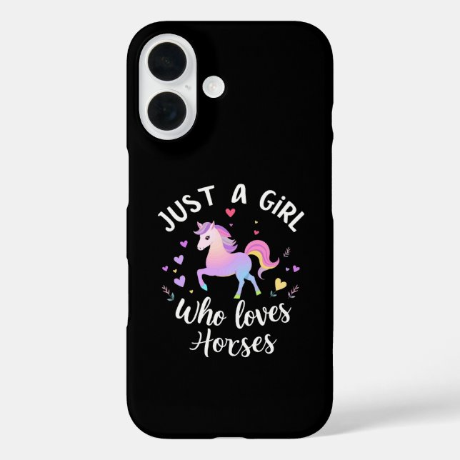 Just A Girl Who Loves Horses Case-Mate iPhone Case (Back)