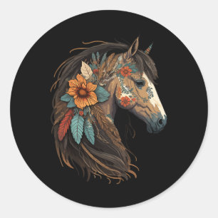 Just A Girl Who Loves Horses Co. Equestrian Horse Classic Round Sticker